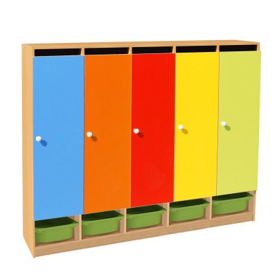 РК ШНД-5-К ШКАФ ДЕТСКИЙ (ЛДСП) С КОНТЕЙНЕРАМИ