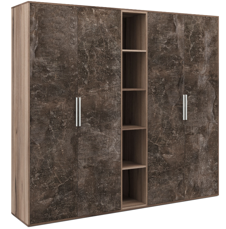 BTN361534 Шкаф высокий 4 створки, с нишей (213,8x45x191,7)