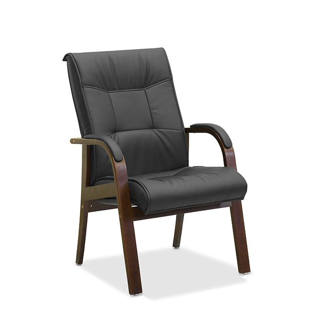 ЮН Империя Кресло для посетителей, кожа/дерево