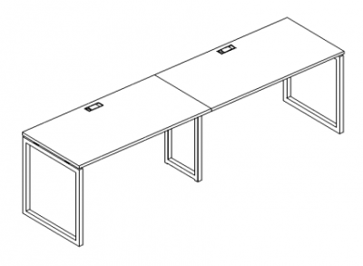 А4 4 014-2 Рабочая станция м/к QUATTRO (2х140) 280x70x75
