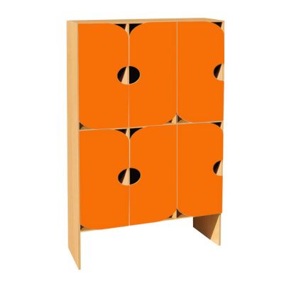 РК ШНД-7 ШКАФ ДВУХЪЯРУСНЫЙ (ЛДСП+МДФ) 6 СЕКЦИЙ