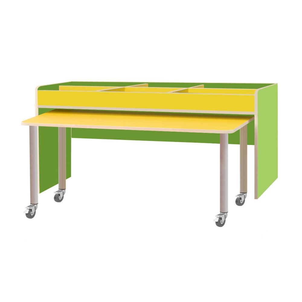 РК643 КОМПЛЕКТ.СТОЛЫ ДЕТСКИЕ НА ПОВОРОТНЫХ КОЛЁСНЫХ ОПОРАХ