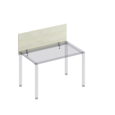 К841 Экран настольный фронтальный с кронштейнами для стола 120 на металлокаркасе КФ