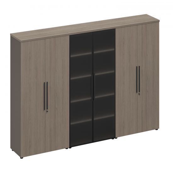 РС 325 Шкаф комбинированный (одежда-стекло-одежда) (271x46x198)