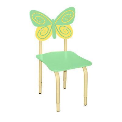 РК119 Стул детский на м/к регулируемый Бабочка салатовый