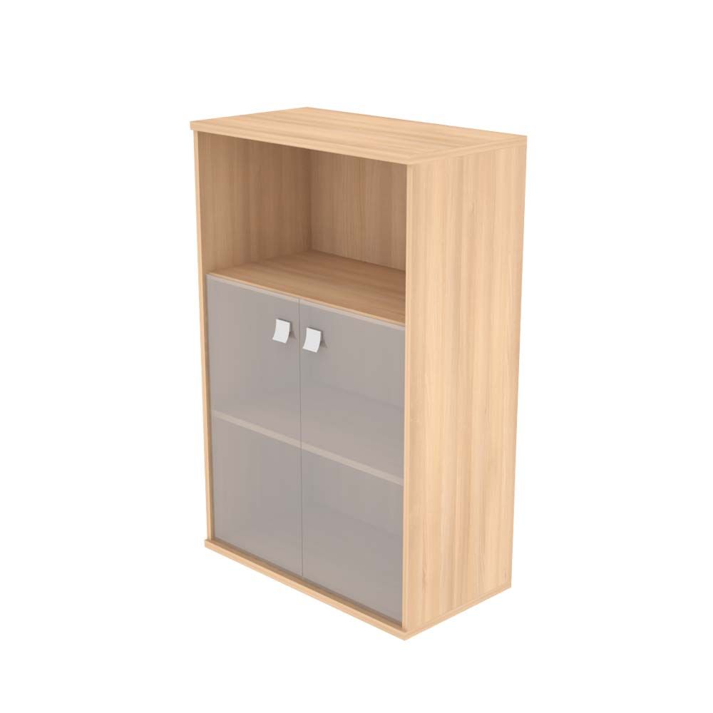 Л.СТ-2.2 Шкаф средний широкий 2 низкие двери стекло (778*410*200)