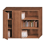 ИСП21 Шкаф комбинированный средний (закрытый + стеллаж) 175х46х136 