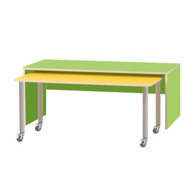 РК627 КОМПЛЕКТ.СТОЛЫ ДЕТСКИЕ НА ПОВОРОТНЫХ КОЛЁСНЫХ ОПОРАХ