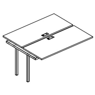 А4 2 173-1 Секция стола рабочей станции на м/к DUE (2х120) 120x144x75 