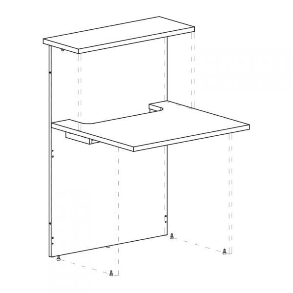 К917 Стойка ресепшн прямая с вырезом (80x76.8x120)
