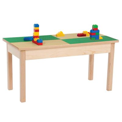 РК30 СТОЛ ДЕТСКИЙ ЛЕГО &quot;ДУПЛО&quot; (4 ПЛАСТИНЫ) ЗЕЛЁНЫЕ 2+2 БЕЖЕВЫЕ