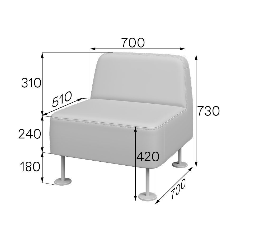 Смарт Модуль 1-местный (700*700*730)