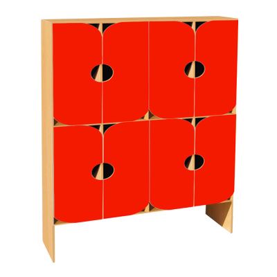 РК ШНД-7 ШКАФ ДВУХЪЯРУСНЫЙ (ЛДСП+МДФ) 8 СЕКЦИЙ