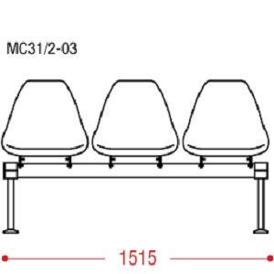 КФ Вектор 31/2 PL трехместная секция 151.5х83.5х61.5 см