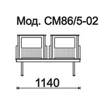 КФ Феррум+  двухместная секция 114х78х60 см