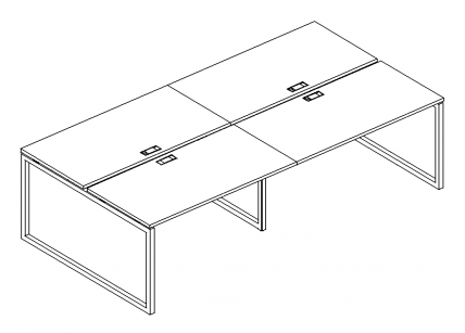А4 4 176-2 Рабочая станция м/к QUATTRO (4х120) 240x164x75