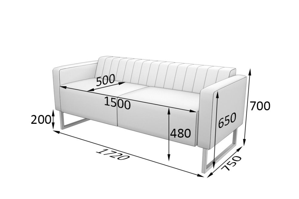 Сити Диван 3-местный (1720*750*700)