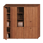 ИСП56 Шкаф комбинированный высокий (закрытый + стекло узкий + закрытый)220х46х203 