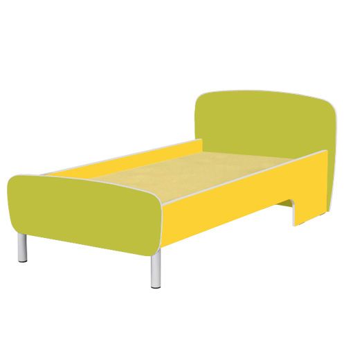 РК11 КРОВАТЬ ДЕТСКАЯ (МДФ) НА МЕТАЛЛИЧЕСКИХ НОЖКАХ