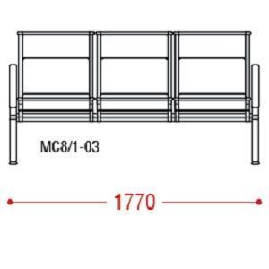 КФ AERO+PU трехместная секция 177х92х67 см