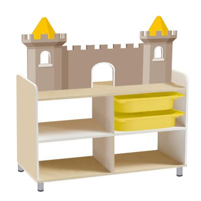 РК Тумба для игрушек и пособий 7 двусторонняя на ножках с 4-мя контейнерами  890х600х1000мм