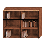 ИСП23 Шкаф комбинированный средний (стекло + стекло) 175х46х136 