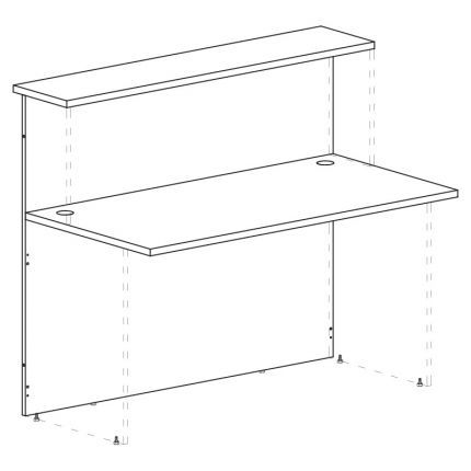 К914 Модуль ресепшн прямой без опор (140x76.8x120)