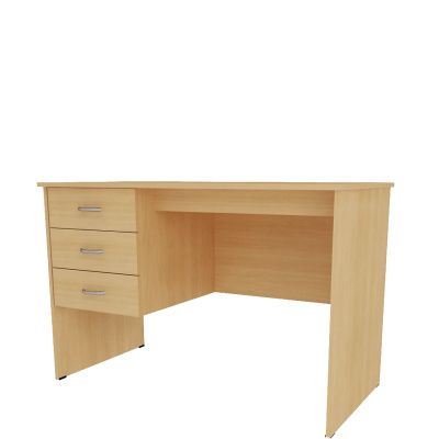 "Бюджет" Стол однотумбовый, 3 ящика (1200*600*760)