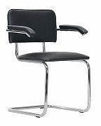 Сильвия АРМ Стул с подлокотниками, каркас хром