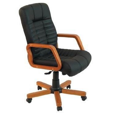 ЮН Атлант HW Кресло посетителя, экокожа/ дерево