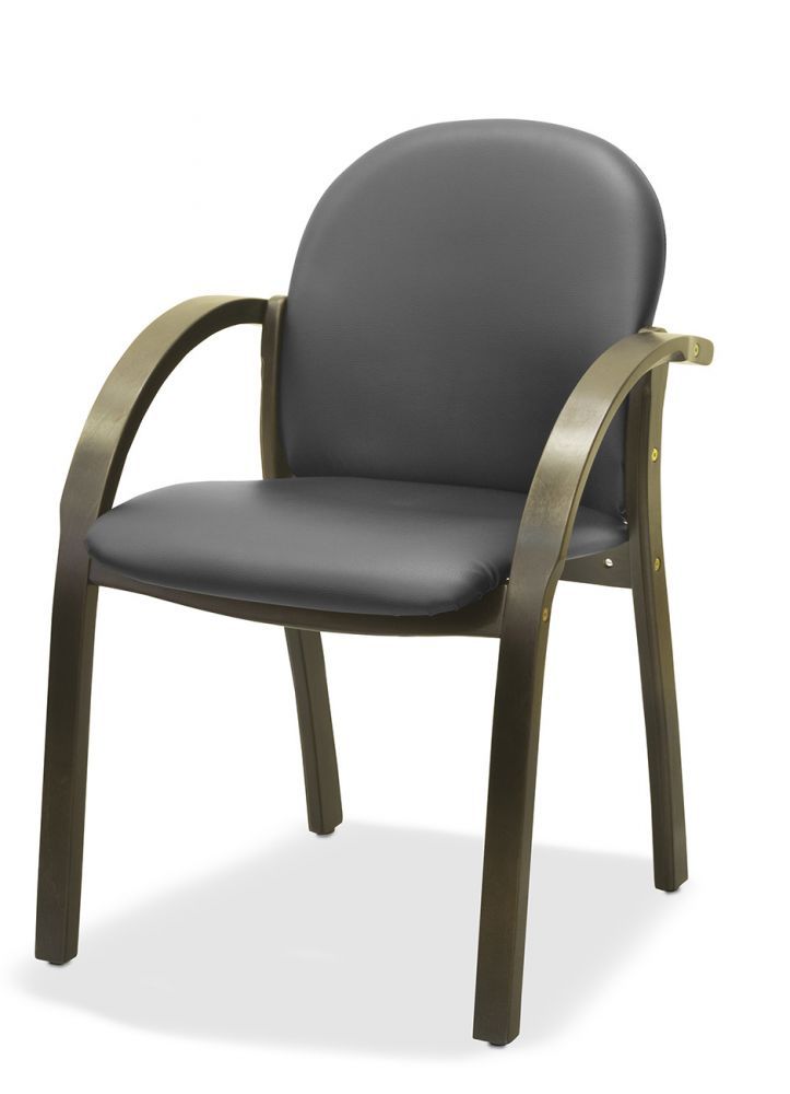 ЮН Джуно Люкс Стул для посетителей, экокожа/дерево