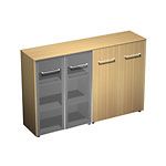 МЕ322 шкаф комбинированный средний (стекло-закрытый) (184*46*120)