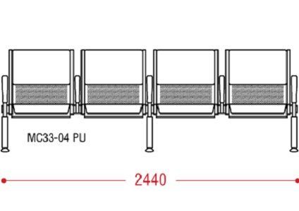 КФ Скай PU четырехместная секция 244х82х66 см