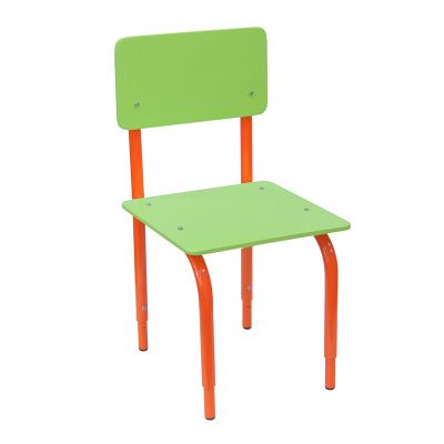 РК2.159 Стул детский на м/к регулируемый (каркас оранжевый/лайм)