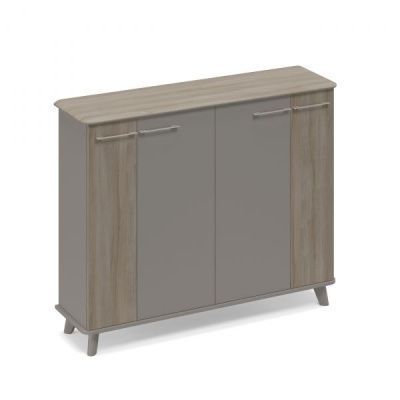 ТМ 343  Шкаф средний закрытый греденция (опоры мокко) 150x44x122.4