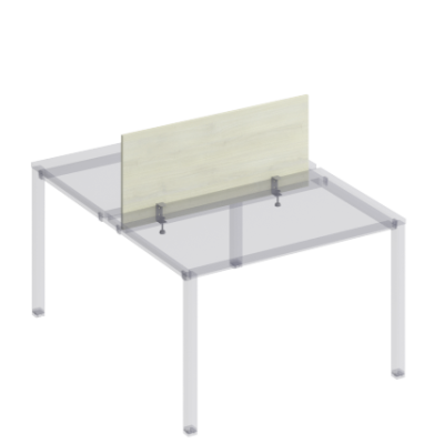 К846 Экран настольный фронтальный с кронштейнами для рабочей станции 120 на металлокаркасе КФ