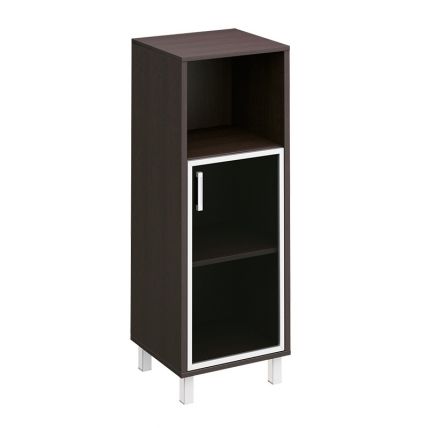 421-816 шкаф для документов правый, дверь в алюминиевой раме+ ниша (47.7х45х130.6)