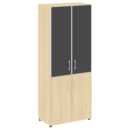 LTST1.2R black  Шкаф высокий широкий (стекло лакобель черное в раме) (800х450х1197)