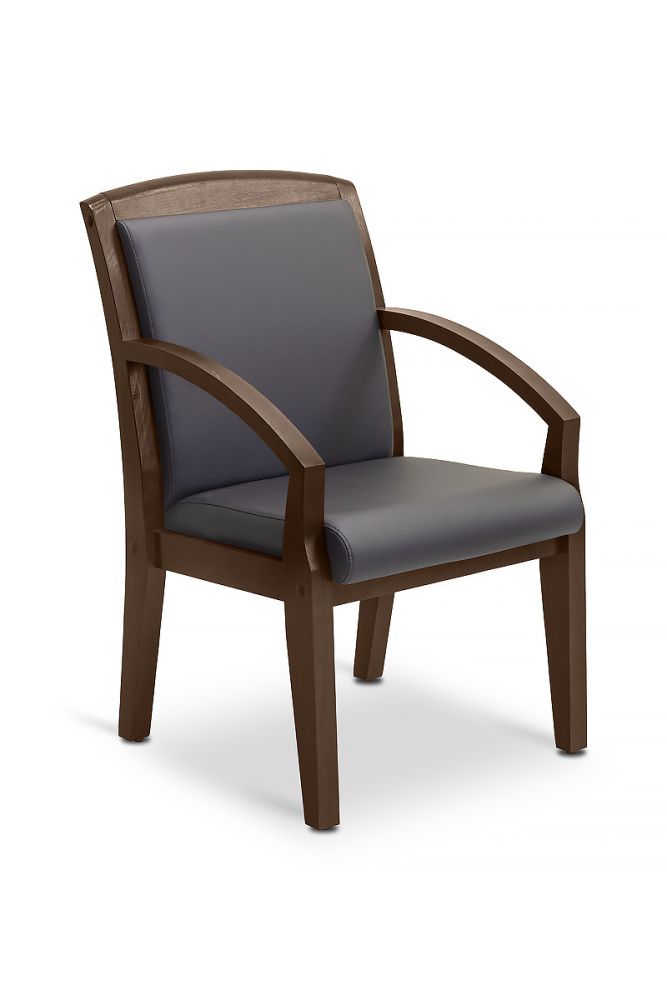 ЮН Граф Кресло посетителя, экокожа/дерево