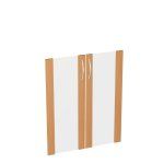 Э51.0 Дверь низкая Стекло в рамке ЛДСП 2шт (762х18х764)