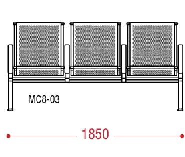 КФ AERO без МЭ трехместная секция 185х92х67 см