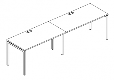 А4 2 025-2 Рабочая станция на м/к DUE (2х160) 320x80x75