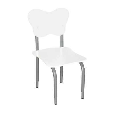 РК2 Стул детский на м/к регулируемый фигурный Белый