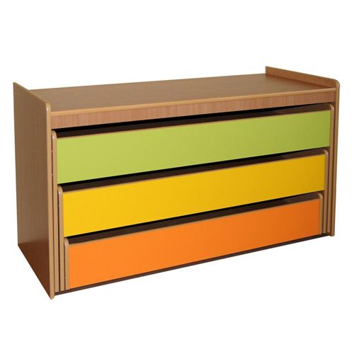 РК20 КРОВАТЬ ДЕТСКАЯ (ЛДСП)ТРЁХЪЯРУСНАЯ В ТУМБЕ