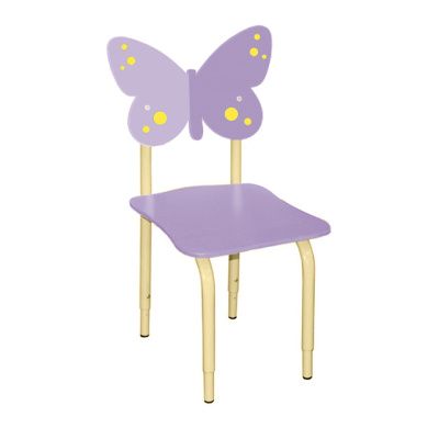 РК117 Стул детский на м/к регулируемый Бабочка ирис
