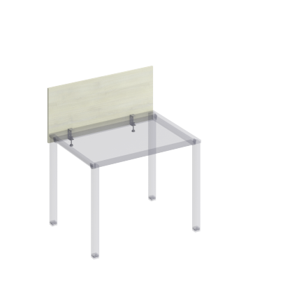 К840 Экран настольный фронтальный с кронштейнами для стола 100 на металлокаркасе КФ