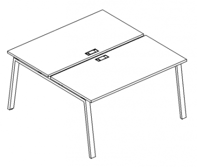 А4 3 173 Рабочая станция м/к TRE (2х120) 120x144x75