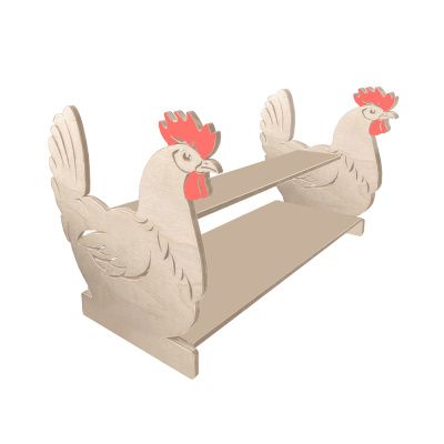 РК Тумба для игрушек и пособий 8 с декором (2 полки) петух 890х600х600мм