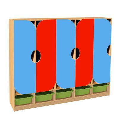 РК ШНД-25-К ШКАФ ДЕТСКИЙ (ЛДСП+МДФ) С КОНТЕЙНЕРАМИ