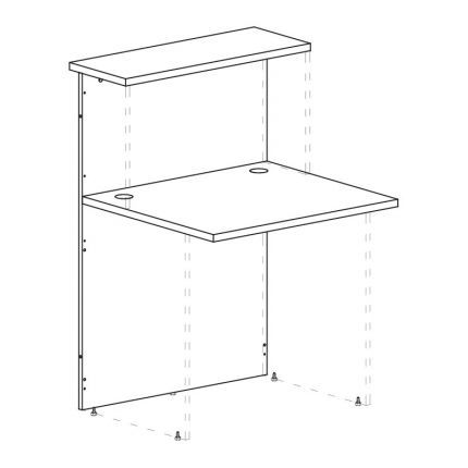 К911 Модуль ресепшн прямой без опор (80x76.8x120)